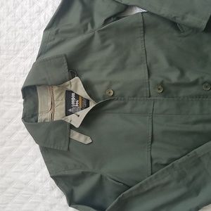 London Fog Trench Coat, Green Two-Tone, Sz 4 Petite